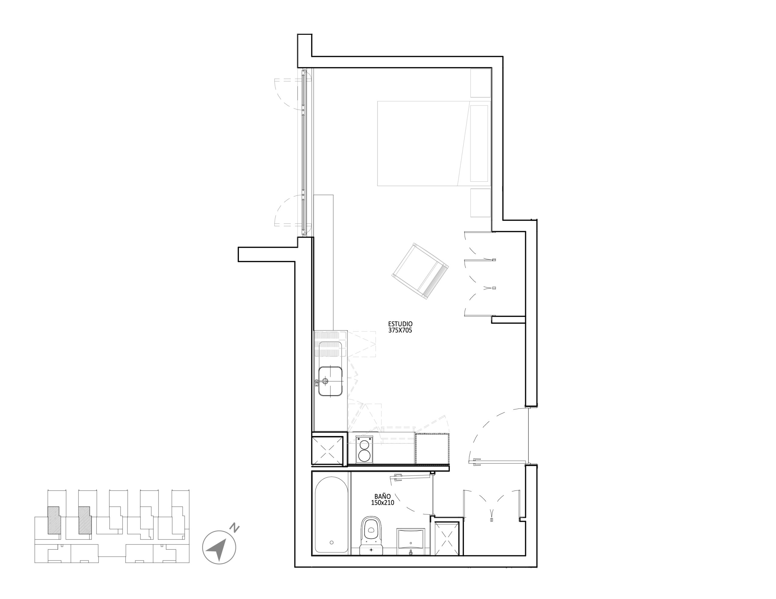 Planta Modelo 137 - Depto 311 – Casa Bustamante