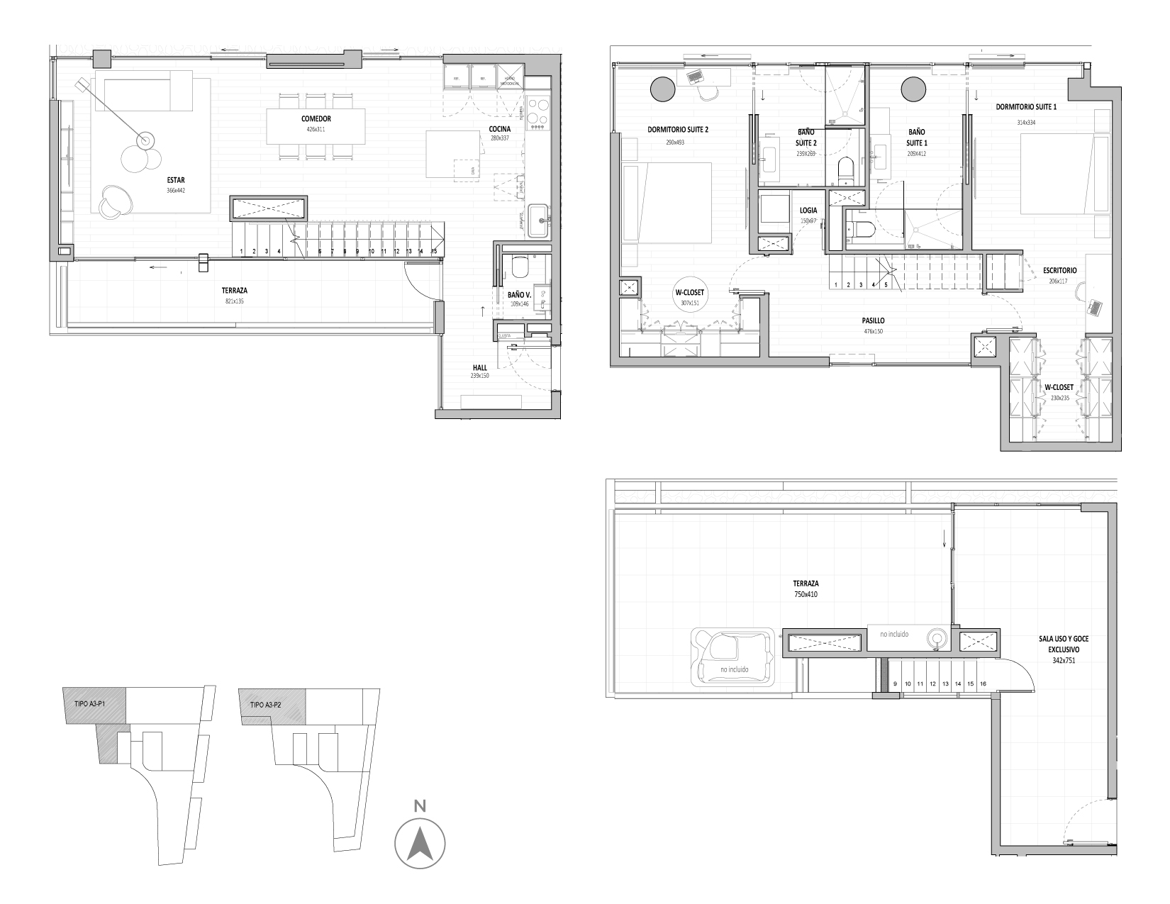 Planta Modelo 230 - Depto 1502 – Isidora Benjamín