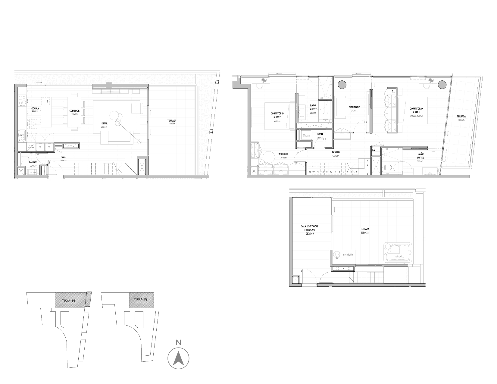 Planta Modelo 231 - Depto 1503 – Isidora Benjamín