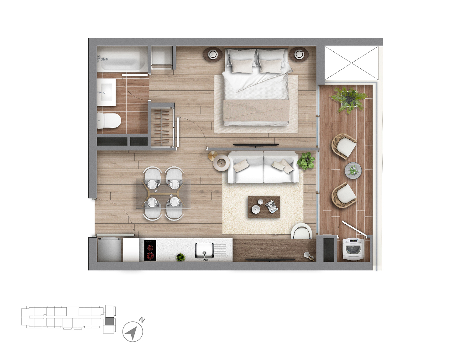 Planta Modelo 248 - Depto 1104 – Mirador Casona