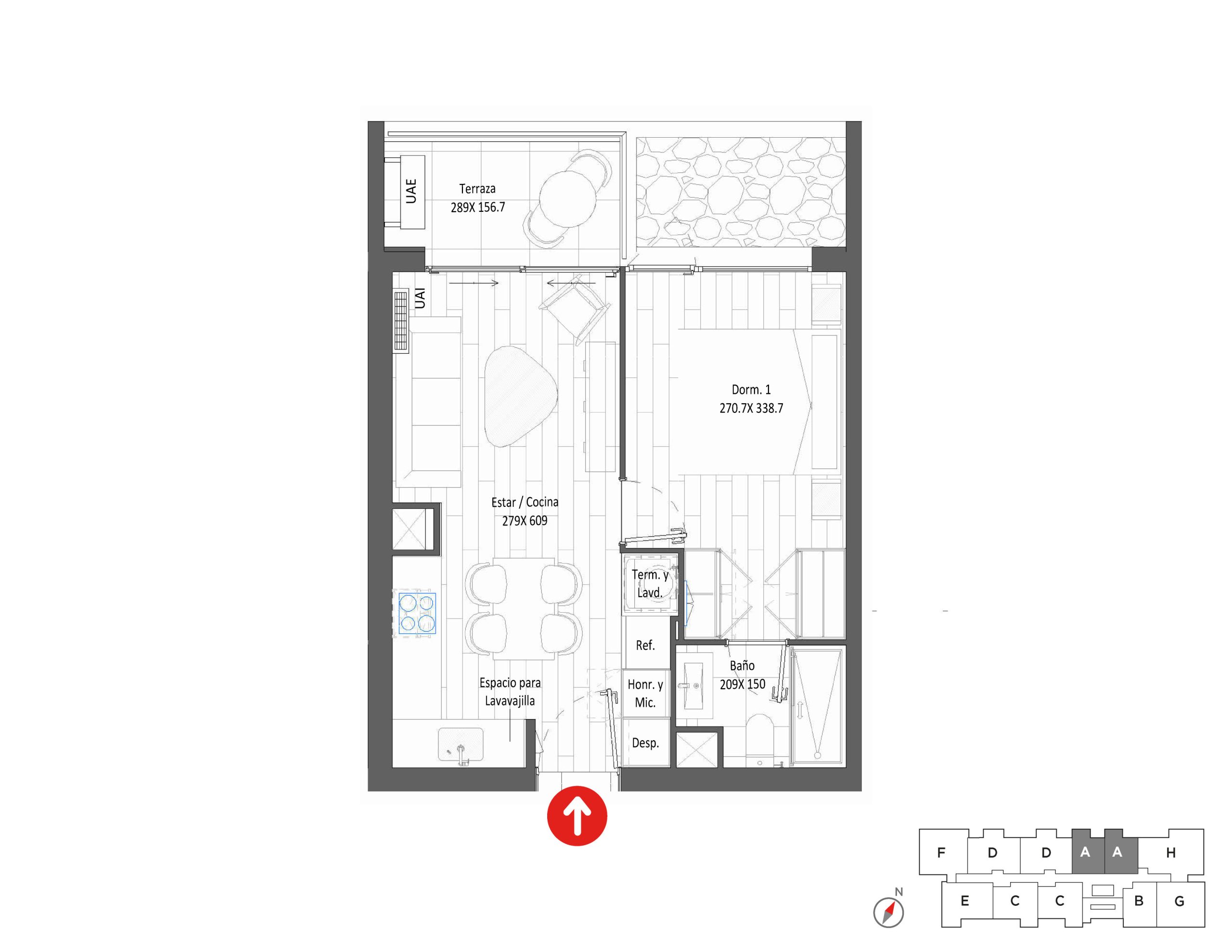 Planta Modelo 302 - Depto 205 – Urbanland