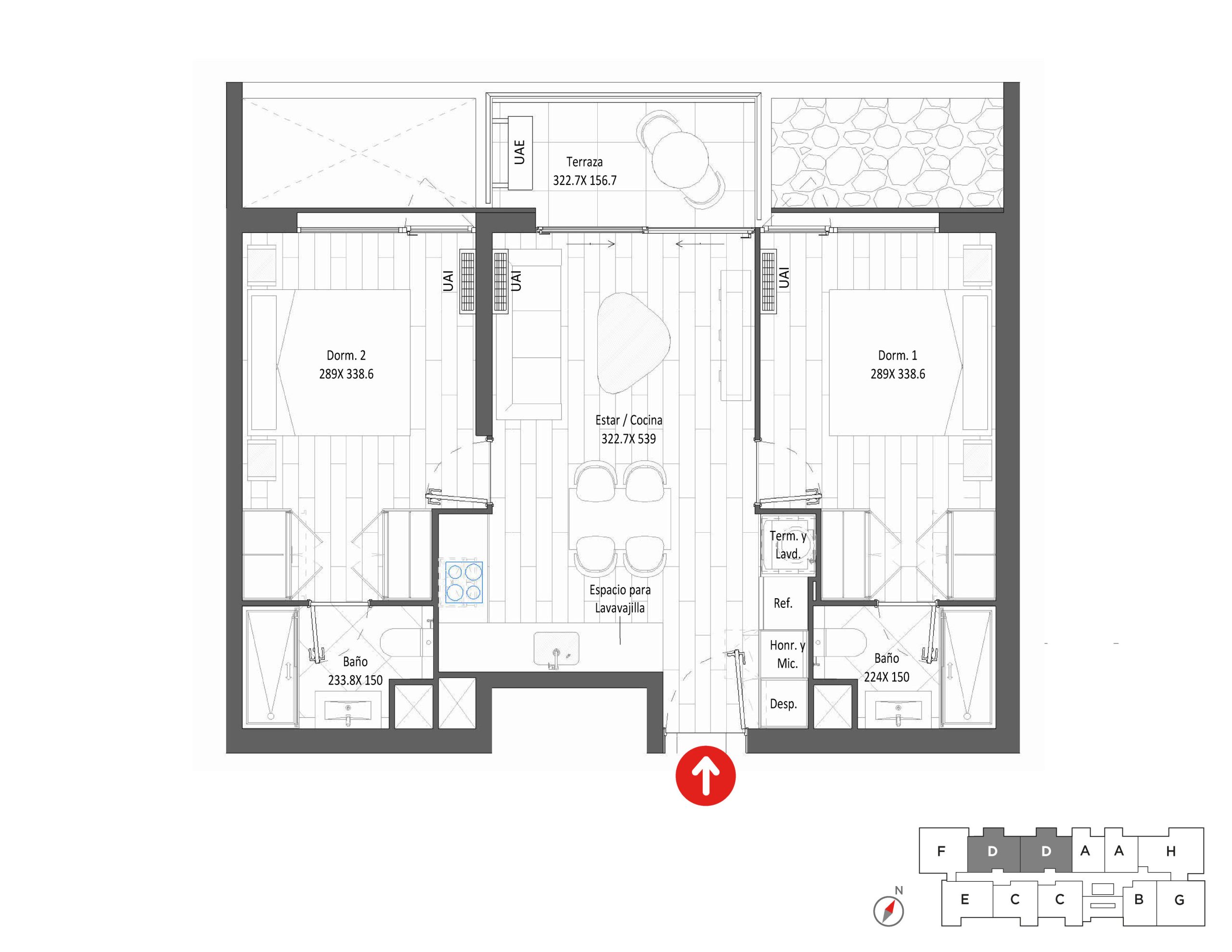 Planta Modelo 310 - Depto 207 – Urbanland