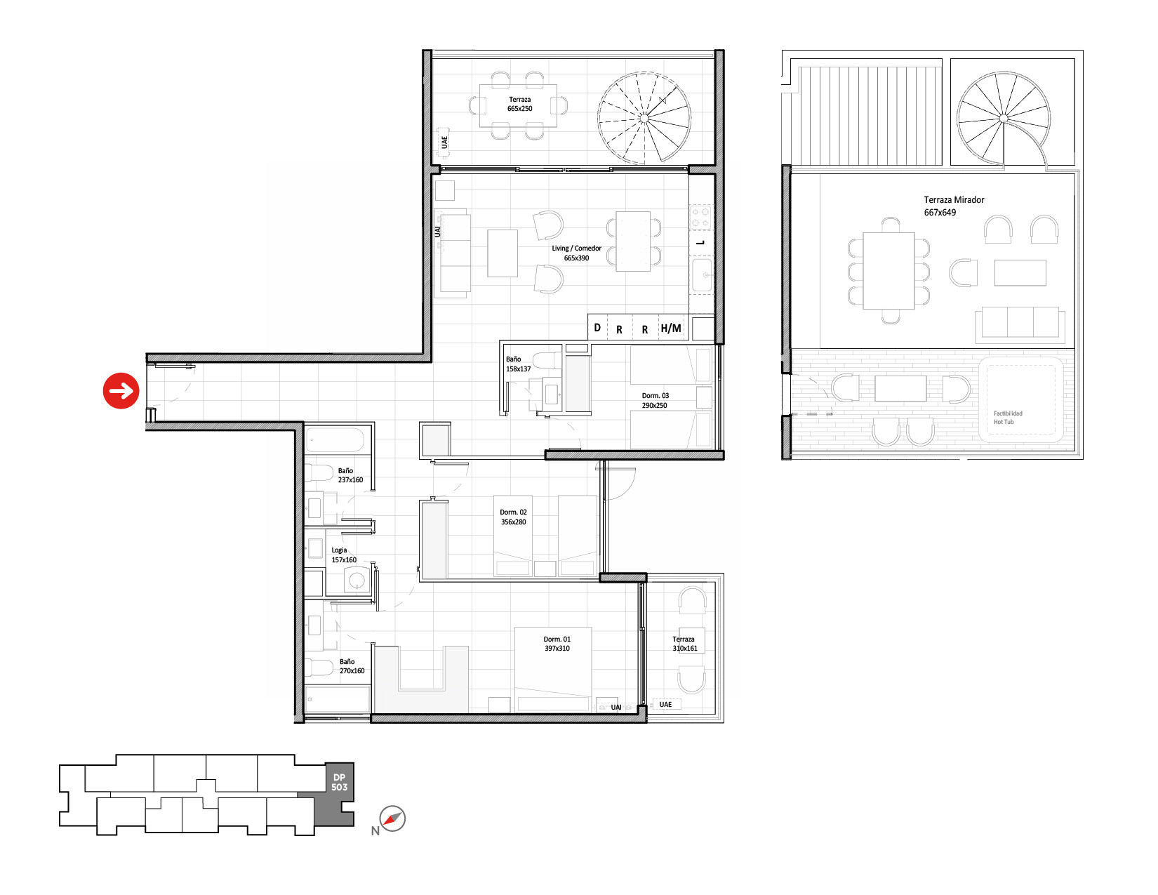 Planta Modelo 339 - Depto 503 – Riva Parque
