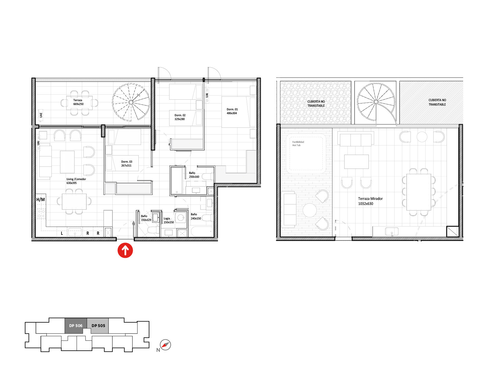 Planta Modelo 341 - Depto 505 – Riva Parque